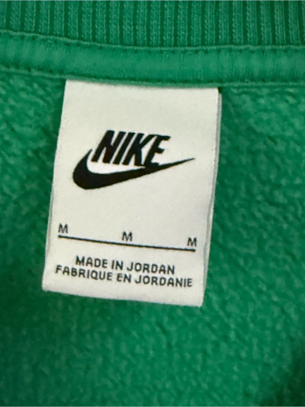 Nike Green Crewneck Sweatshirt with White Swoosh